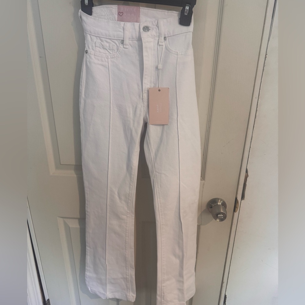REVICE Women’s AVALON Cutout Detail Flare 70s Retro Jeans-White-Size 23 NWT - Picture 8 of 15